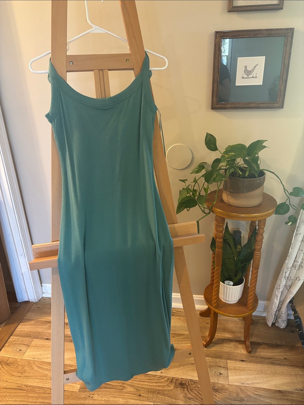Abercrombie bra free ribbed tank dress size petite small.